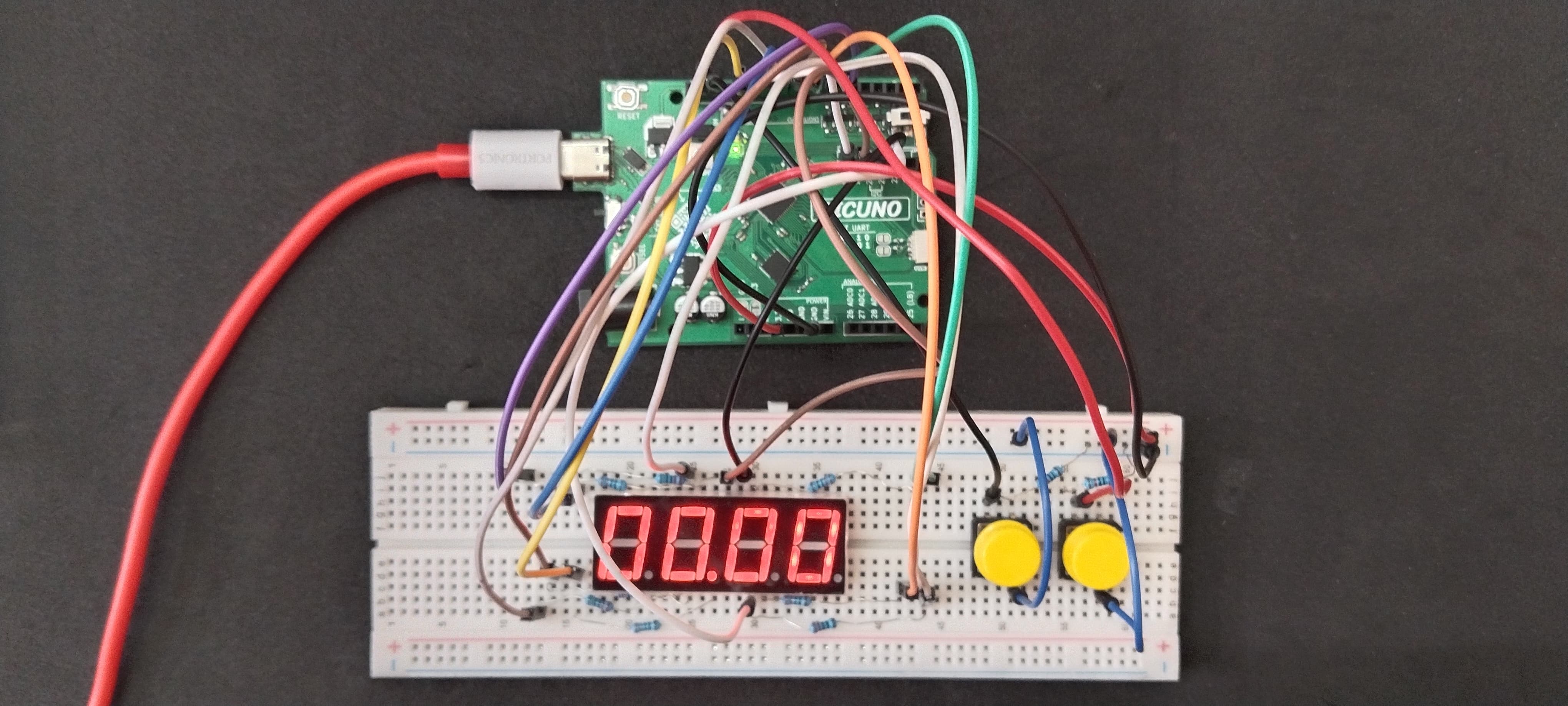 Digital Stopwatch Using 4-Digit 7-Segment Display