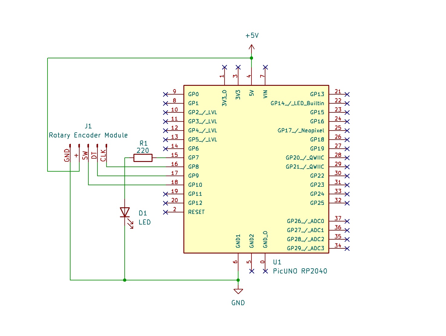 LED Brightness Control With Rotary Encoder Module