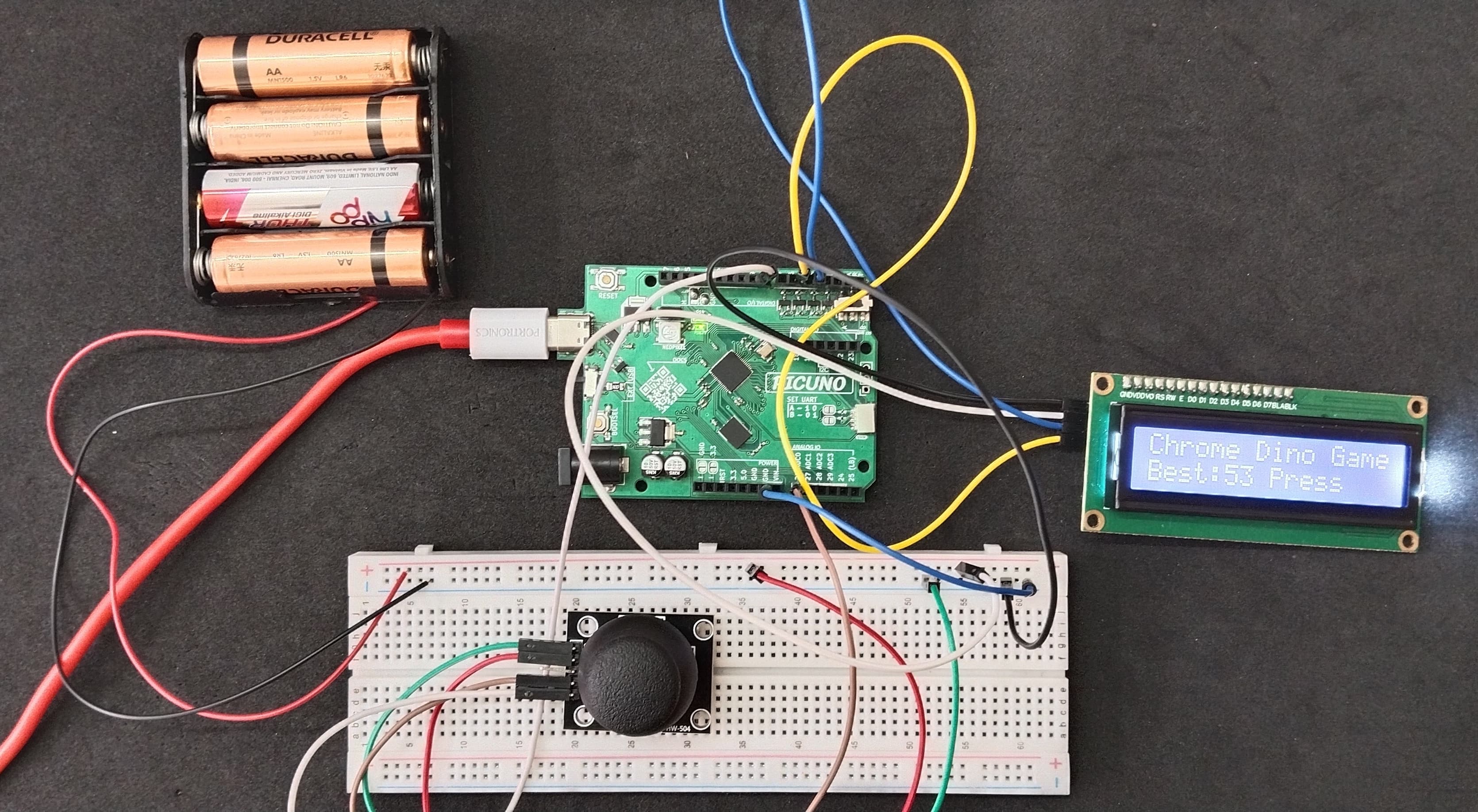 Dino Jumper Game In LCD Display