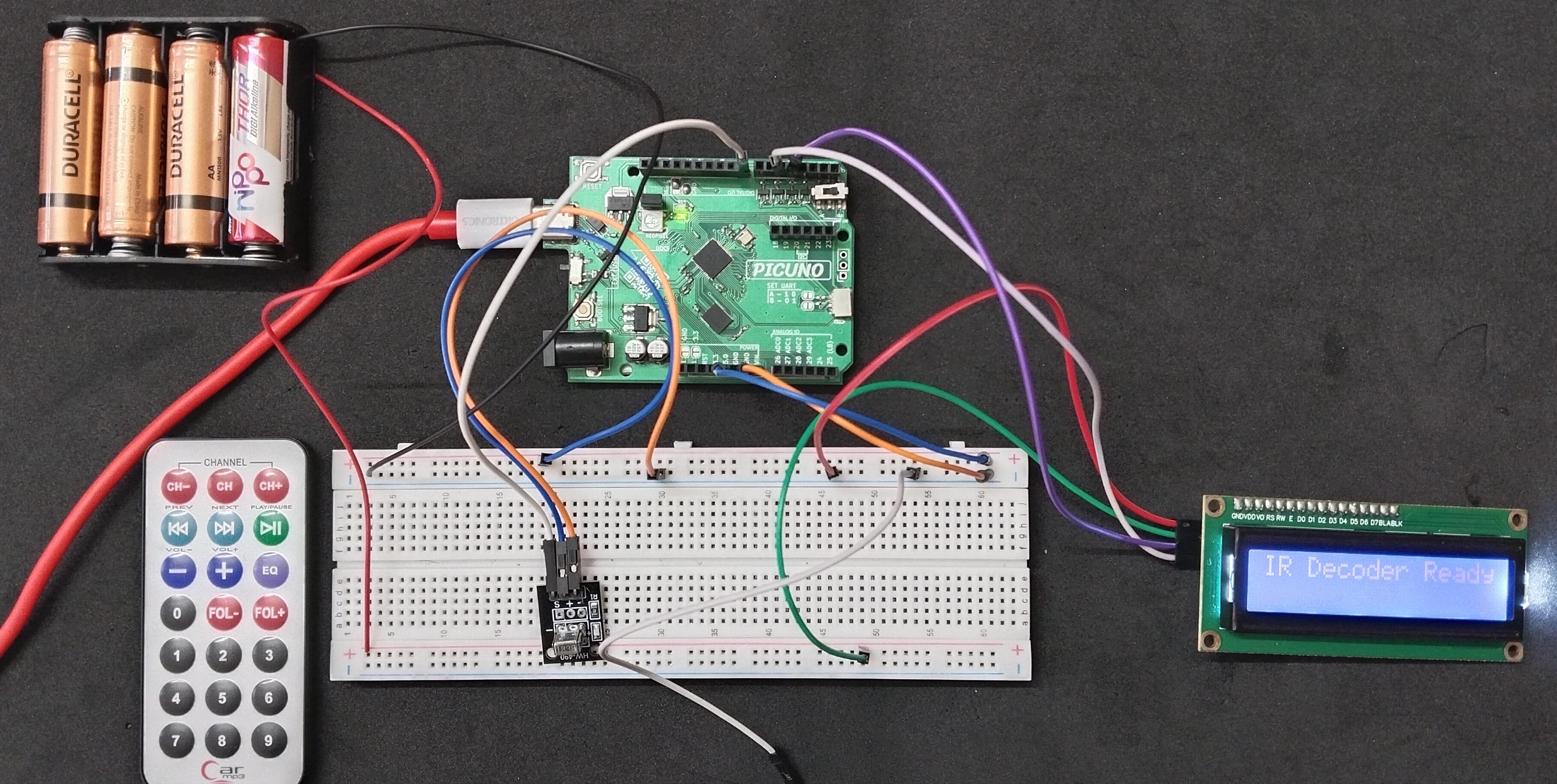 IR Remote Decoder With LCD Display