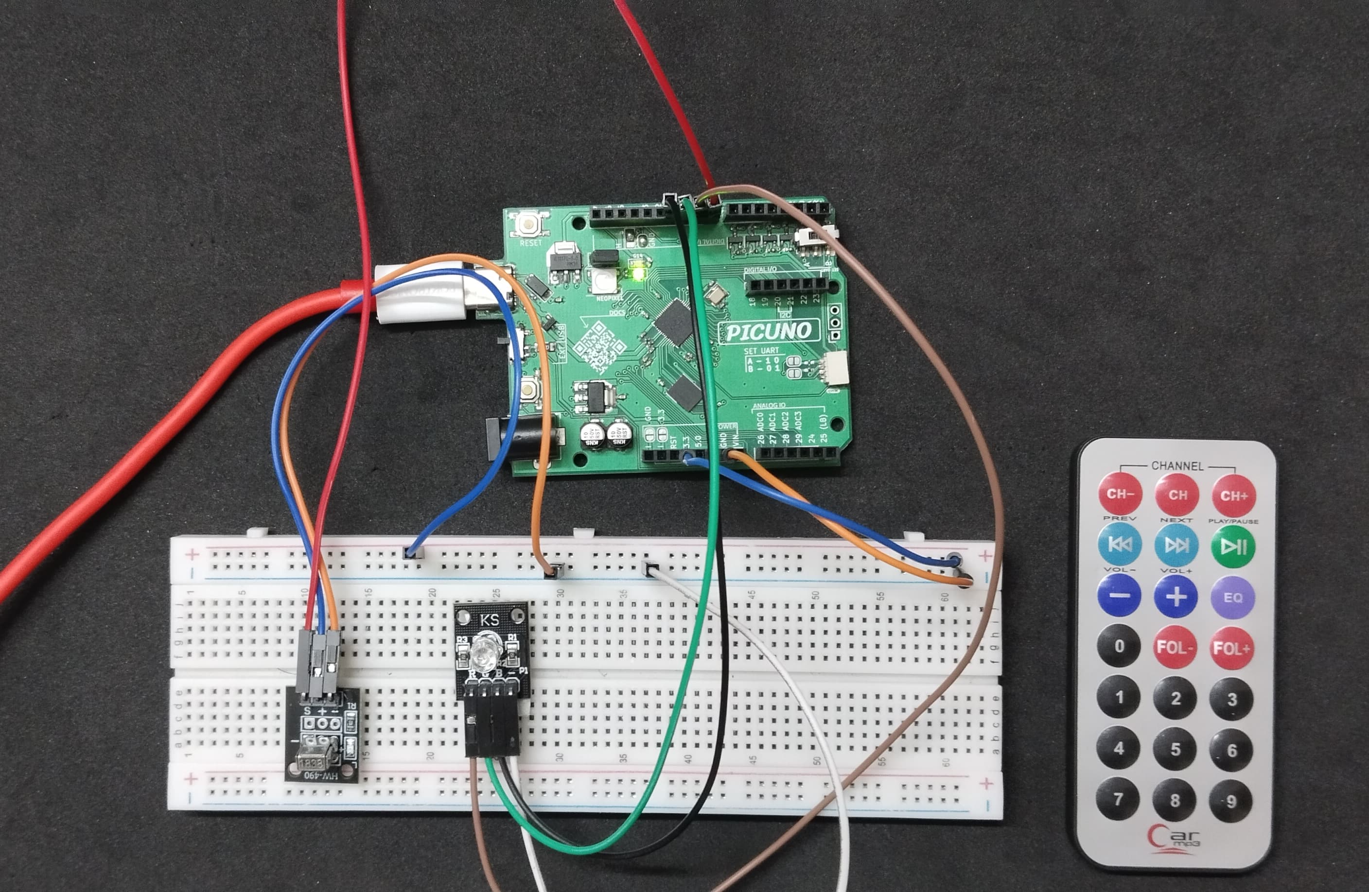 IR Remote Controlled RGB LED