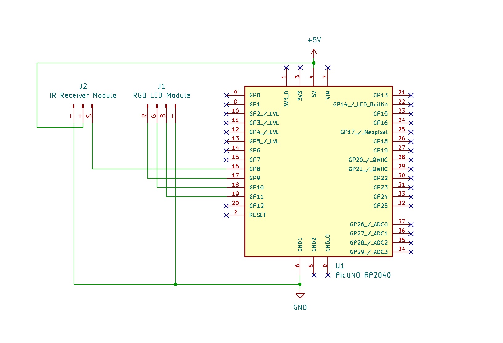 IR Remote Controlled RGB LED