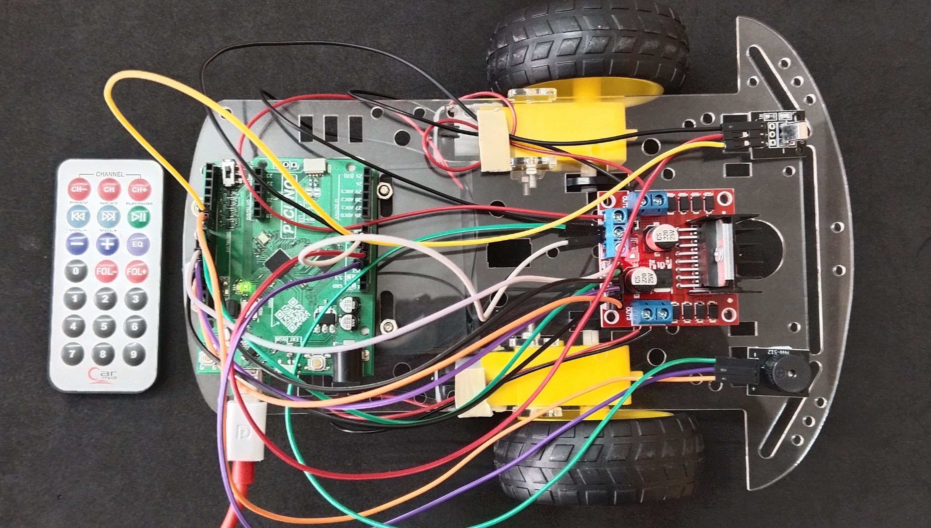 IR Remote Controlled Robot Car